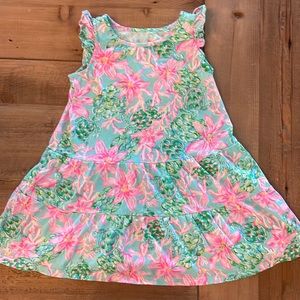 Lilly Pulitzer Girls Swing Dress with Flutter Sleeve. Size S (4-5).